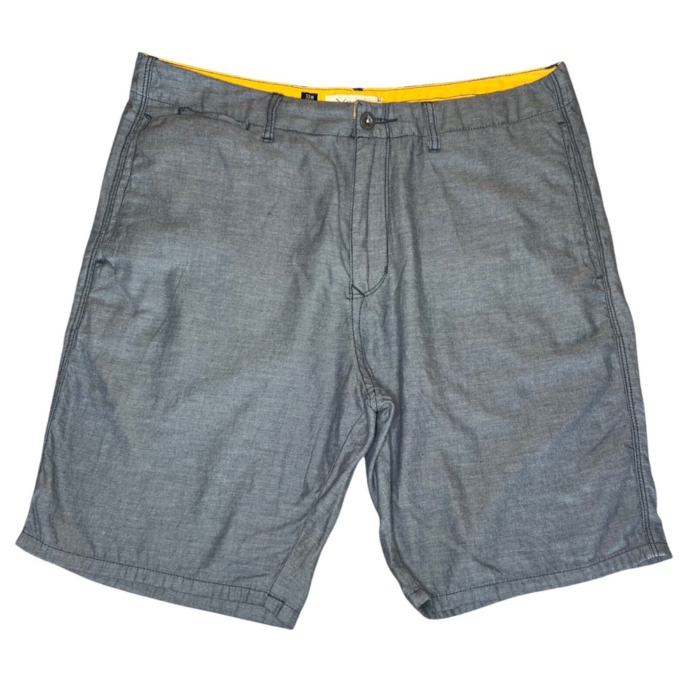 Departwest Rambler‎ Mens Chambray Shorts Blue Cotton Size 33W 19L DWS004